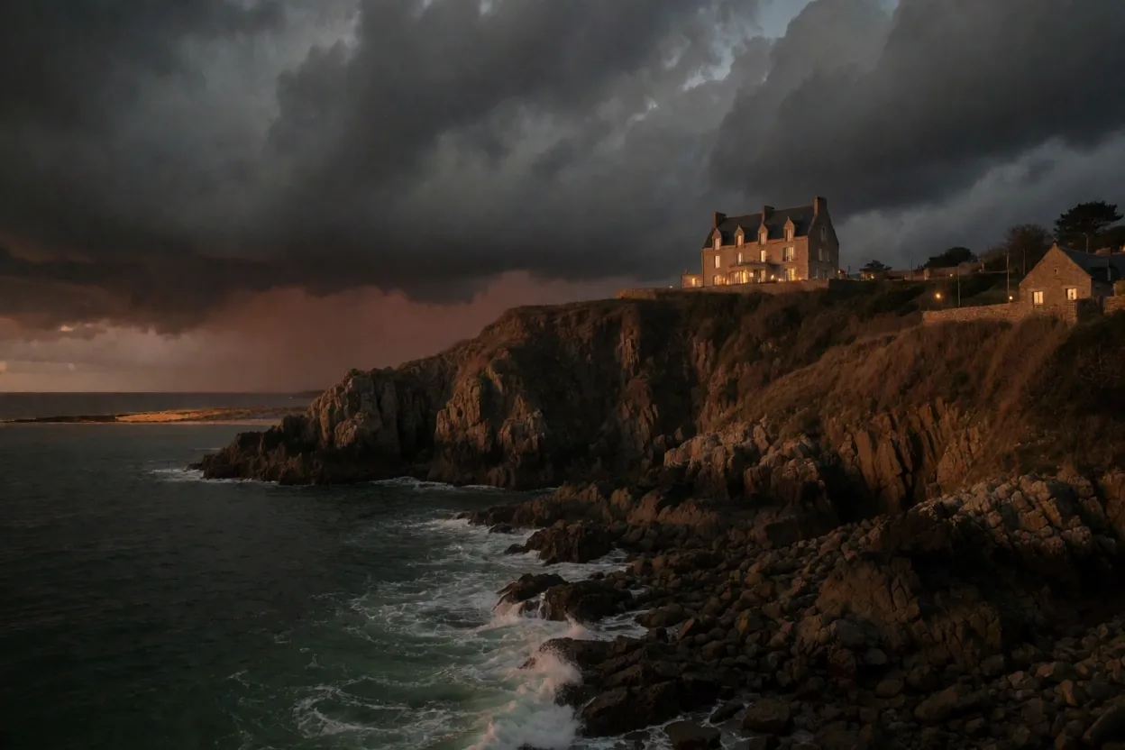 Le littoral de Porspoder au crépuscule